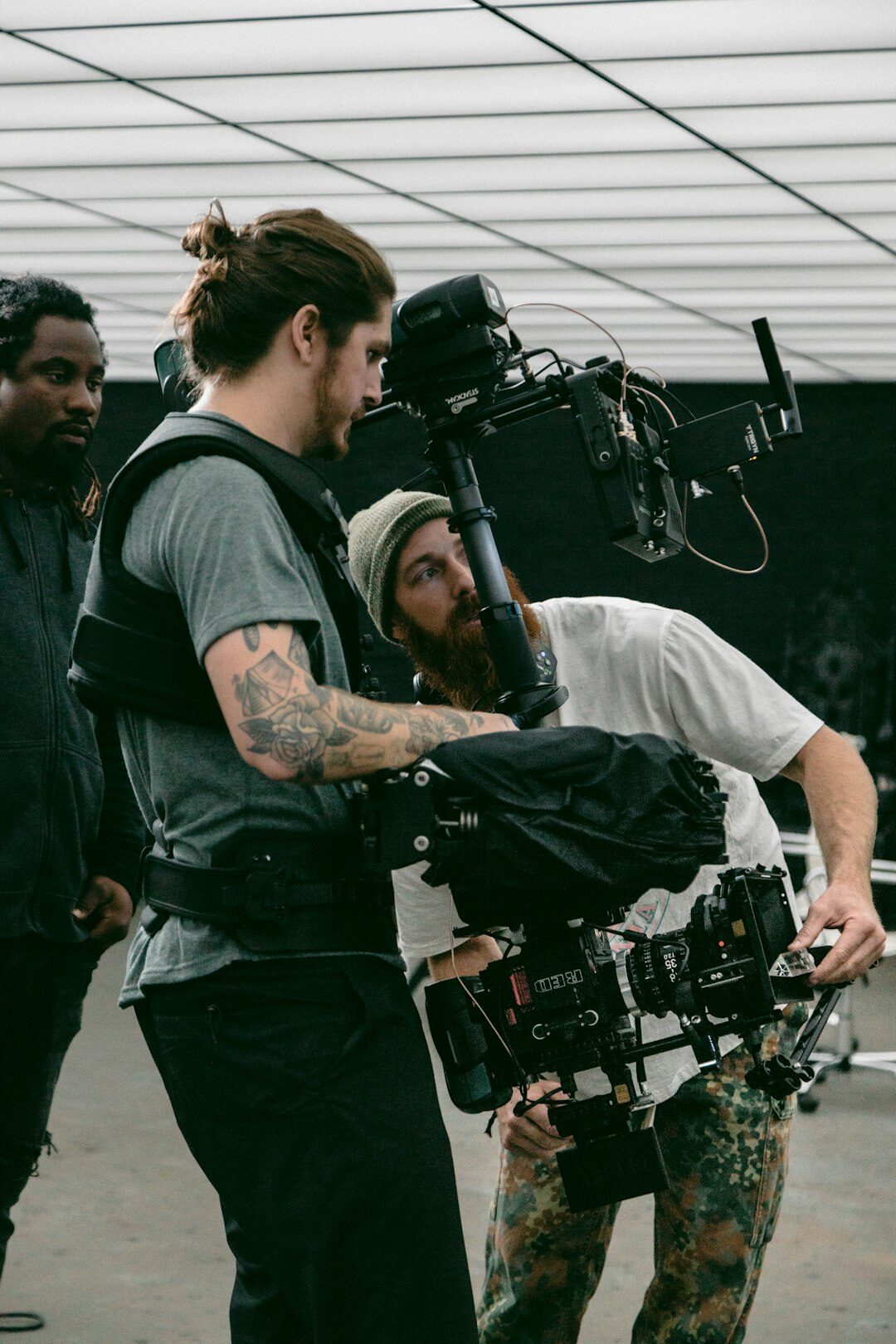 actors on movie set
